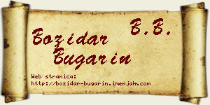 Božidar Bugarin vizit kartica